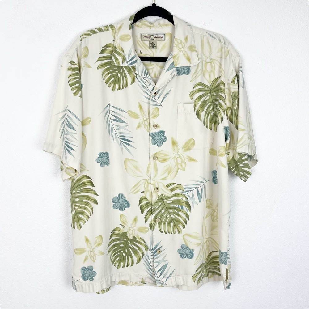 Tommy Bahama Silk Hawaiian Shirt Men's M